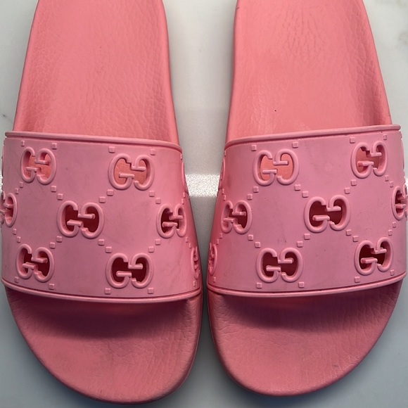 Gucci Pool Slides Rose Pink Size 7 Like New! - Picture 4 of 12